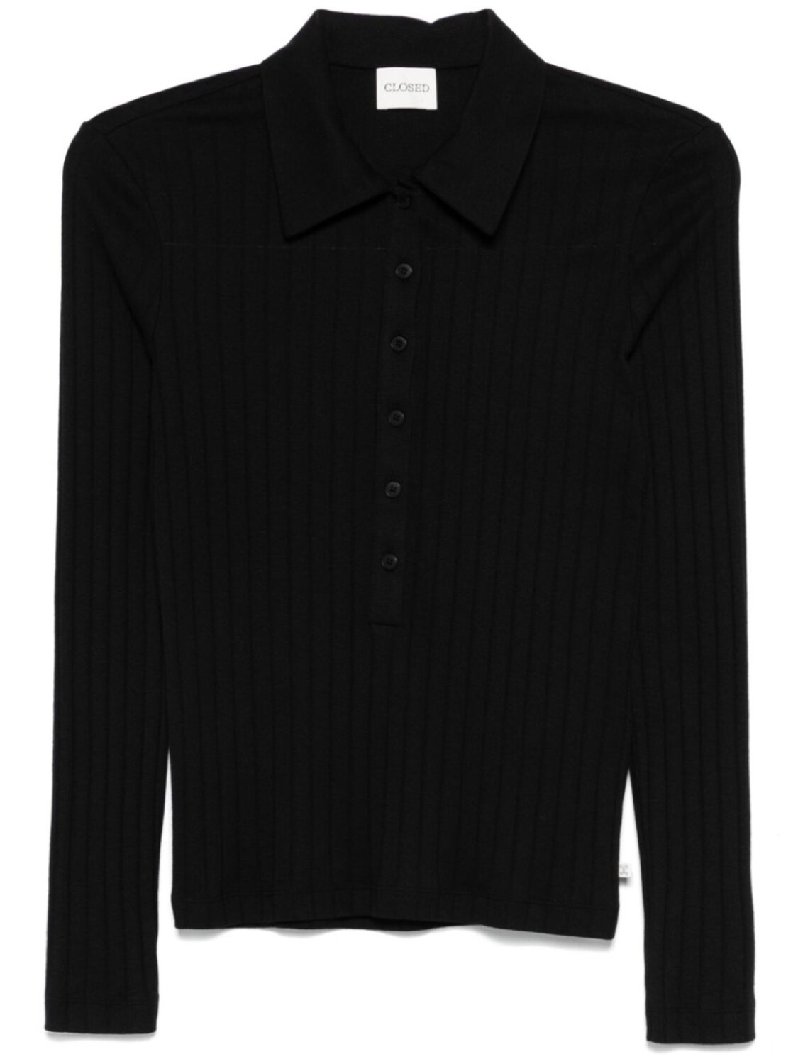 Закрытый ребристый топ-поло Closed, черный
Закрытый ребристый топ-поло Closed, черный