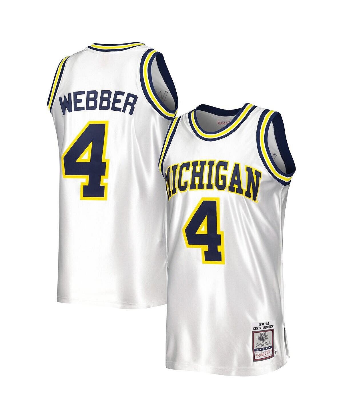Мужское белое джерси Криса Уэббера Michigan Wolverines Authentic Mitchell & Ness, Белый, Мужское белое джерси Криса Уэббера Michigan Wolverines Authentic Mitchell & Ness
Мужское белое джерси Криса Уэббера Michigan Wolverines Authentic Mitchell & Ness, Белый, Мужское белое джерси Криса Уэббера Michigan Wolverines Authentic Mitchell & Ness