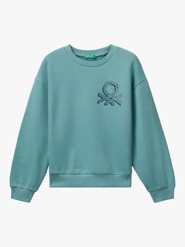 Детская хлопковая футболка свободного кроя с круглым вырезом Benetton, Green
Детская хлопковая футболка свободного кроя с круглым вырезом Benetton, Green