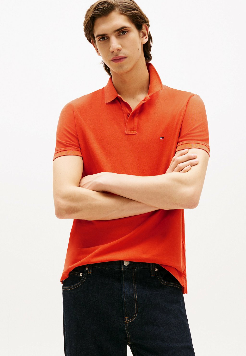 Поло DYE REG Tommy Hilfiger, оранжевый 
Поло DYE REG Tommy Hilfiger, оранжевый