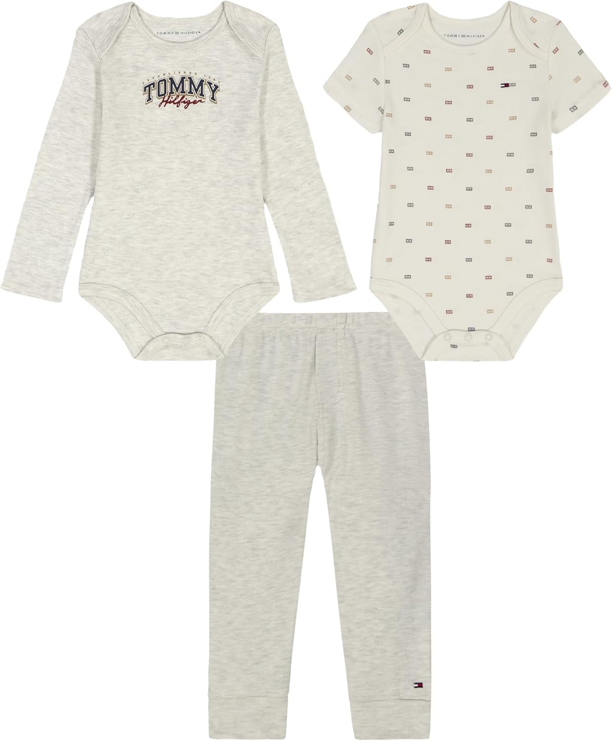 Tommy Hilfiger baby-boys 2 Creeper and Pant Set, Farina Heather/Vanilla Ice
Tommy Hilfiger baby-boys 2 Creeper and Pant Set, Farina Heather/Vanilla Ice