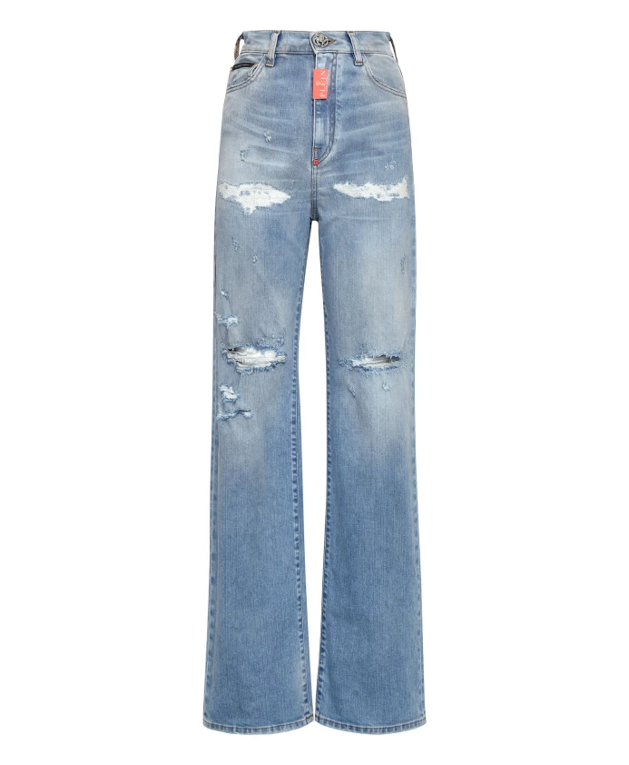 Джинсовые брюки, дворцовый крой Philipp Plein, синий
Джинсовые брюки, дворцовый крой Philipp Plein, синий