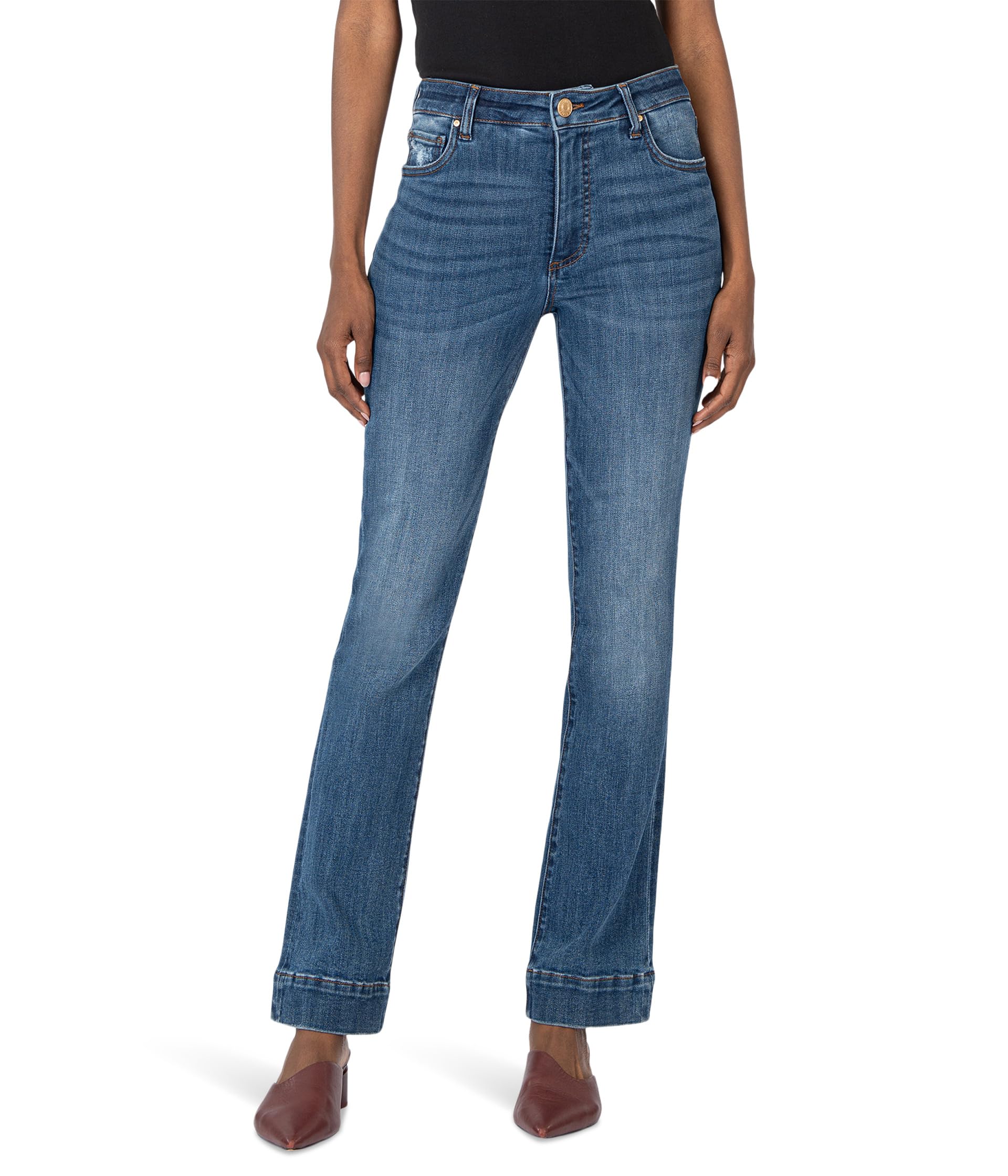 Джинсы KUT from the Kloth Kelsey High-Rise Fab Ab Ankle Flare With Wide Hem, Supernatural
Джинсы KUT from the Kloth Kelsey High-Rise Fab Ab Ankle Flare With Wide Hem, Supernatural