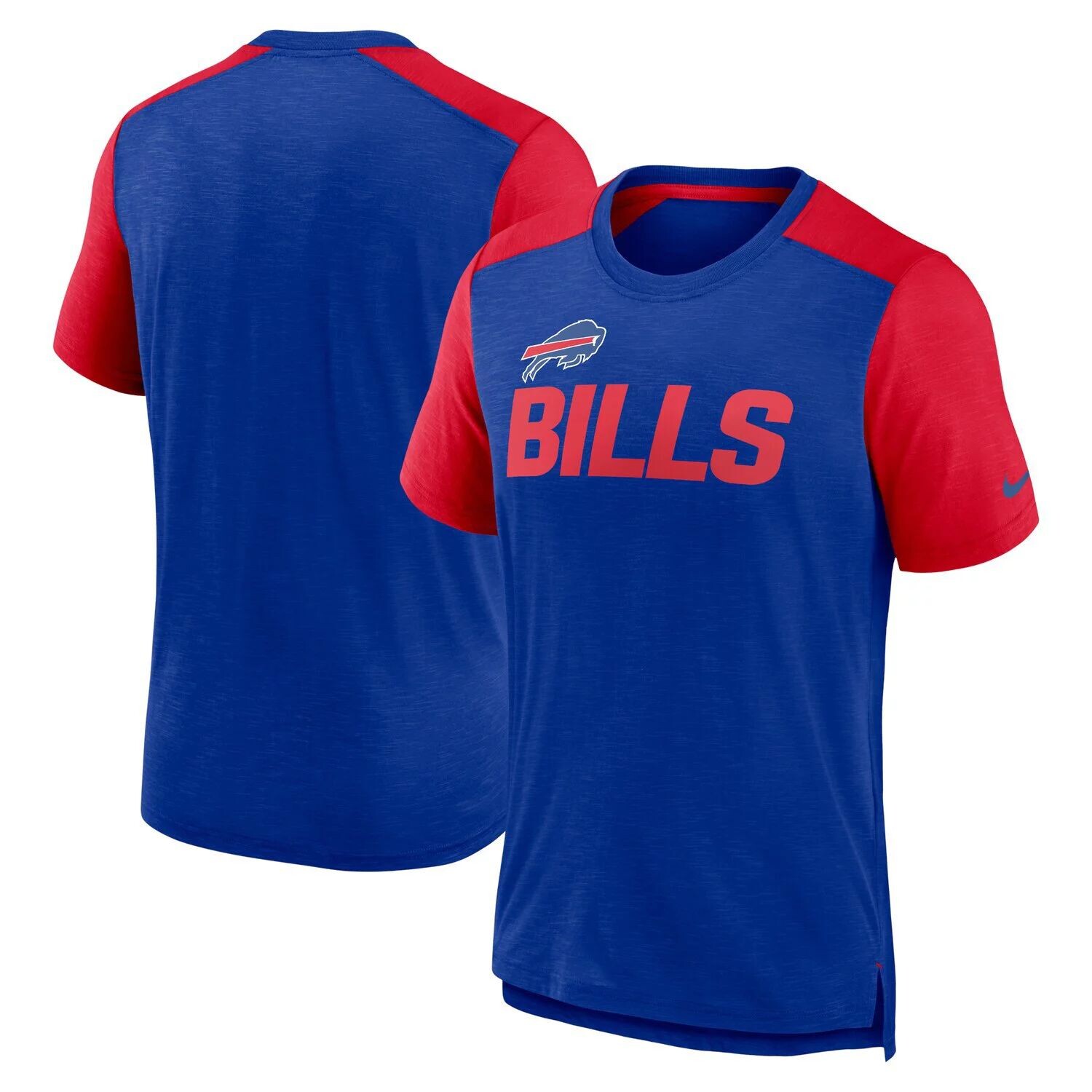 Мужская футболка с рисунком королевской/красной окраски Buffalo Bills с цветными блоками и названием команды Nike
Мужская футболка с рисунком королевской/красной окраски Buffalo Bills с цветными блоками и названием команды Nike