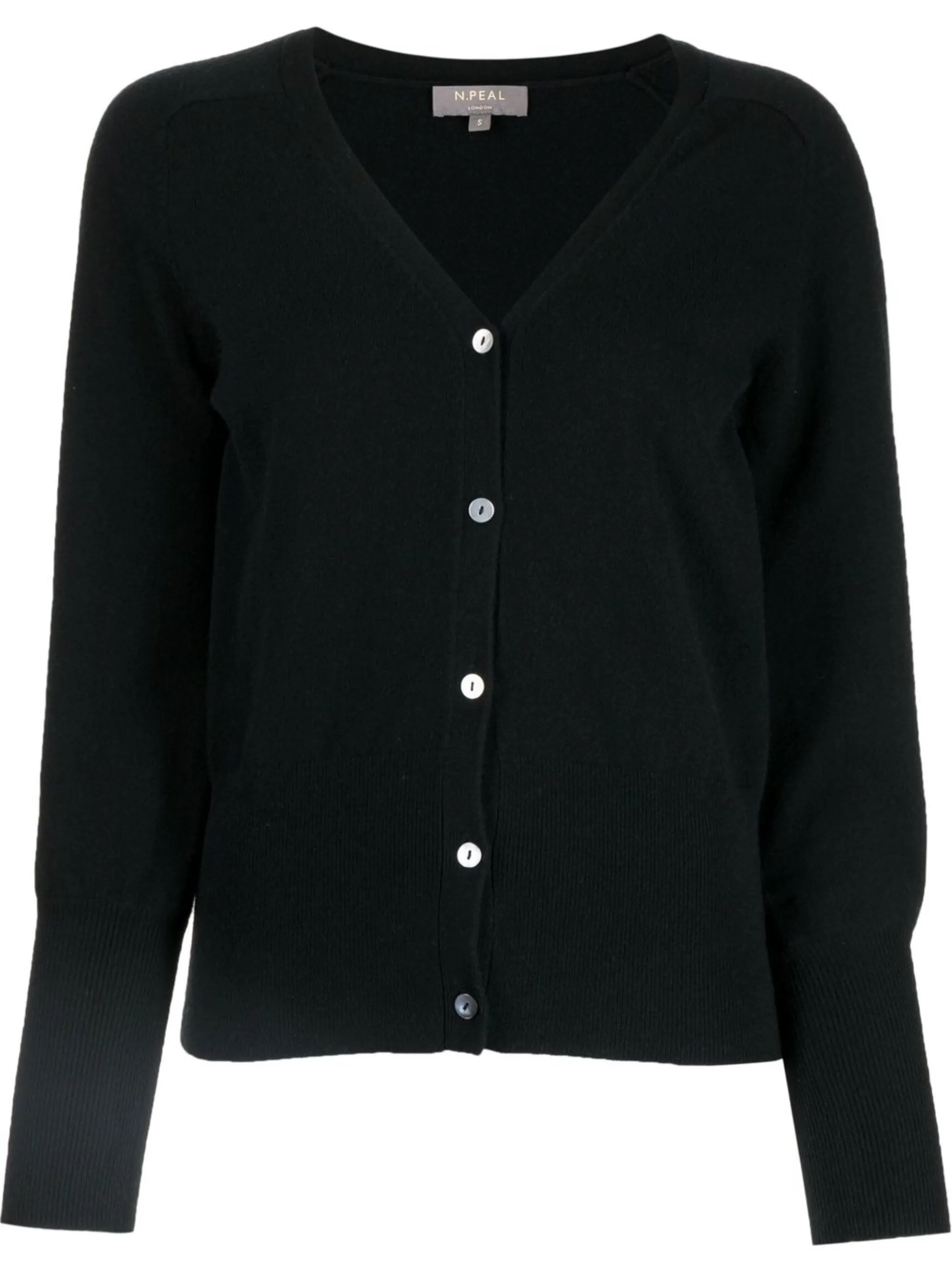 Кардиган тонкой вязки с V-образным вырезом N.Peal, черный
Кардиган тонкой вязки с V-образным вырезом N.Peal, черный