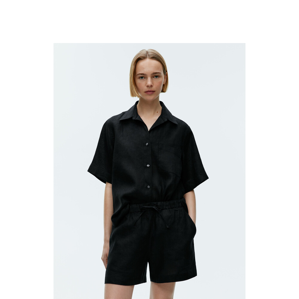 Шорты льняные Arket на шнурке, черный
Шорты льняные Arket на шнурке, черный