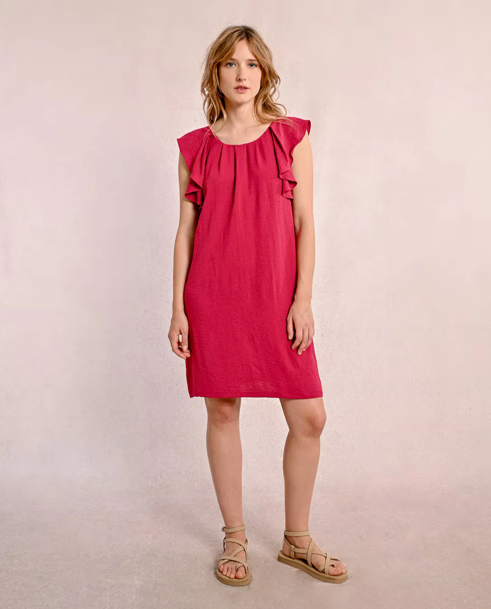 Однотонное короткое платье с рукавами-бабочками Molly Bracken, фуксия
Однотонное короткое платье с рукавами-бабочками Molly Bracken, фуксия