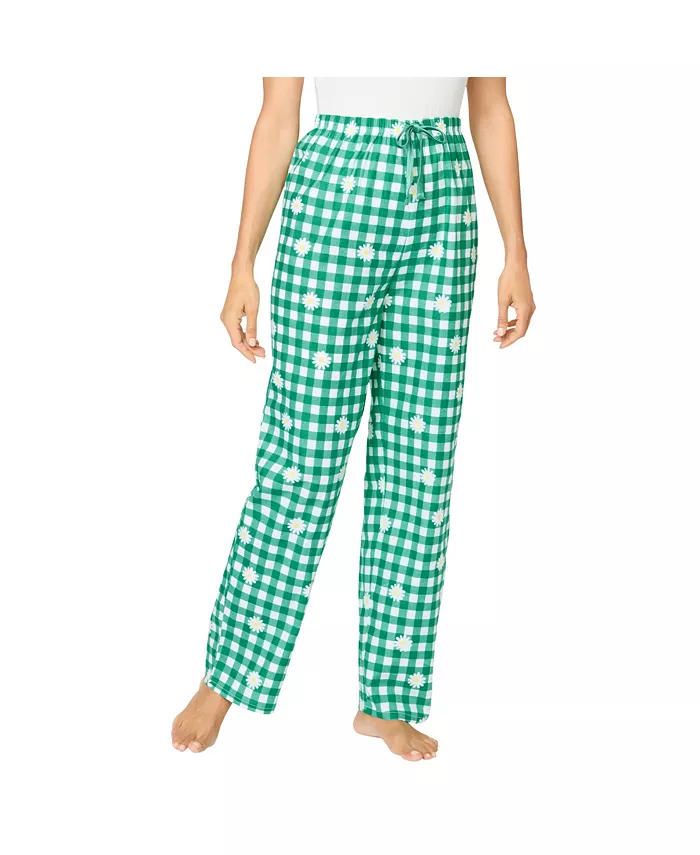 Женские тканые пижамные брюки Dreams & Co., зеленый 
Женские тканые пижамные брюки Dreams & Co., зеленый