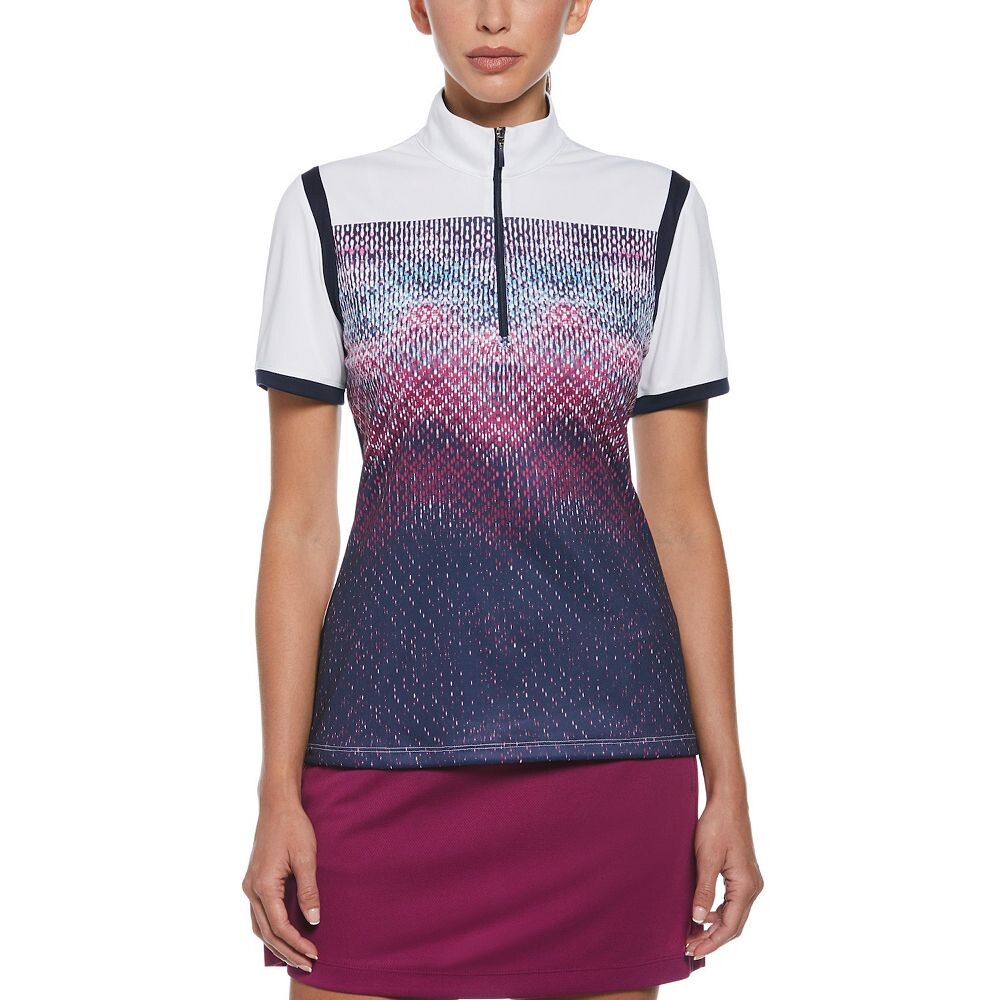 Женская футболка для гольфа с коротким рукавом и застежкой-молнией с воротником-стойкой для турнира Большого шлема Grand Slam, цвет Peacoat
Женская футболка для гольфа с коротким рукавом и застежкой-молнией с воротником-стойкой для турнира Большого шлема Grand Slam, цвет Peacoat