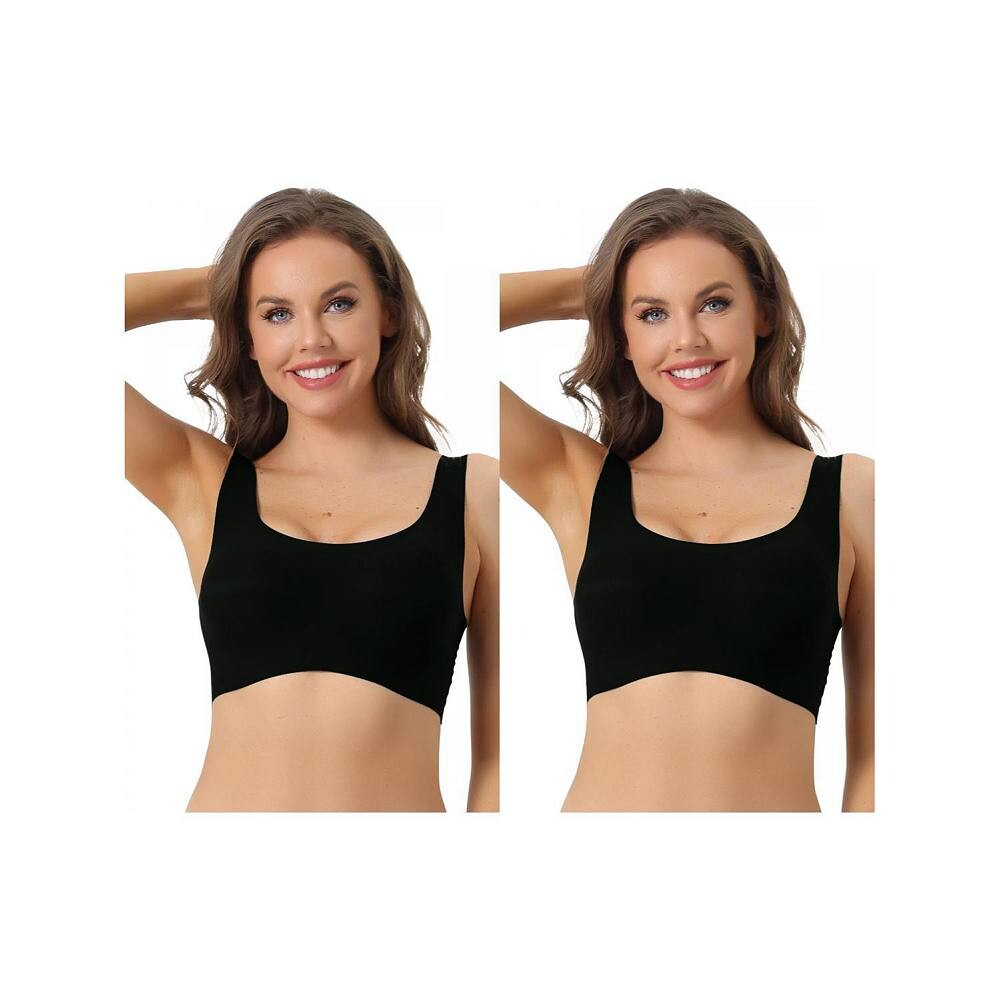 2 упаковки спортивных бюстгальтеров для женщин, без косточек, легкий бюстгальтер с эффектом пуш-ап для тренировок, йоги, комфорта для сна, бюстгальтер без косточек ALLEGRA K, черный
2 упаковки спортивных бюстгальтеров для женщин, без косточек, легкий бюстгальтер с эффектом пуш-ап для тренировок, йоги, комфорта для сна, бюстгальтер без косточек ALLEGRA K, черный