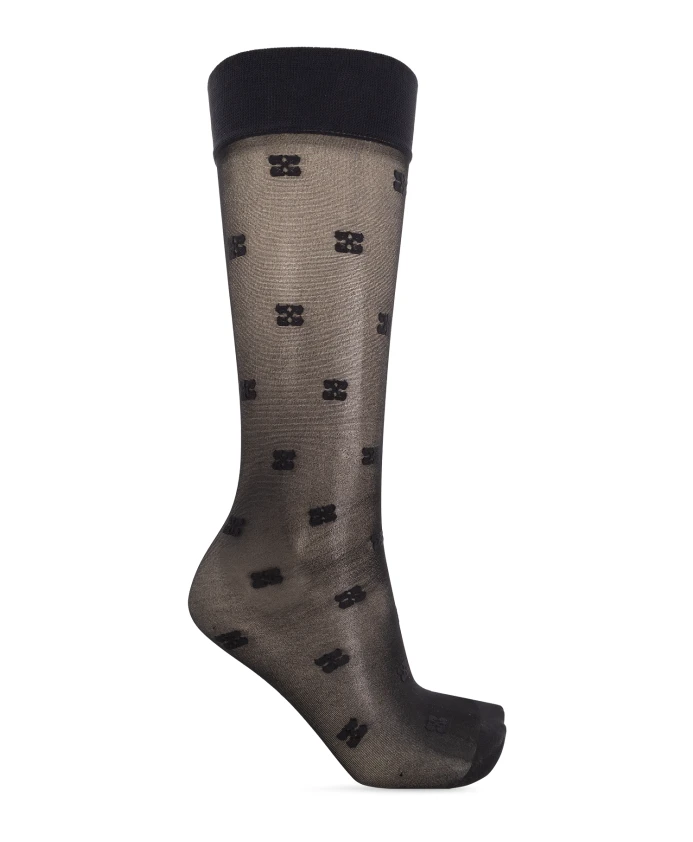 Кружевные носки с бабочками Ganni, черный
Кружевные носки с бабочками Ganni, черный