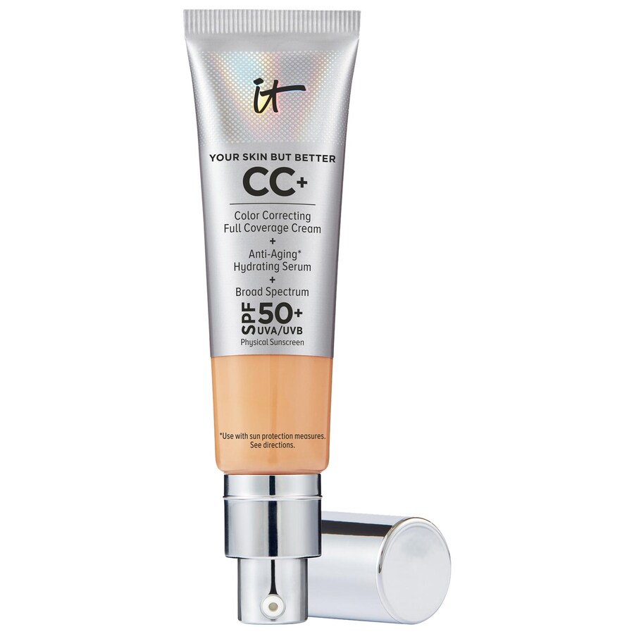 CC+ кремовая тональная основа с полным покрытием и коррекцией цвета, с SPF 50+ IT Cosmetics, 1.08 oz/32 mL, Medium Tan
CC+ кремовая тональная основа с полным покрытием и коррекцией цвета, с SPF 50+ IT Cosmetics, 1.08 oz/32 mL, Medium Tan