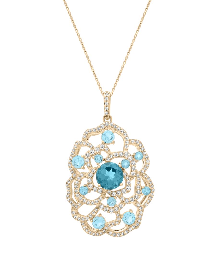 Подвеска с бриллиантами (0,5 карата) в оправе из 14-каратного желтого золота Macy's, London Blue Topaz
Подвеска с бриллиантами (0,5 карата) в оправе из 14-каратного желтого золота Macy's, London Blue Topaz