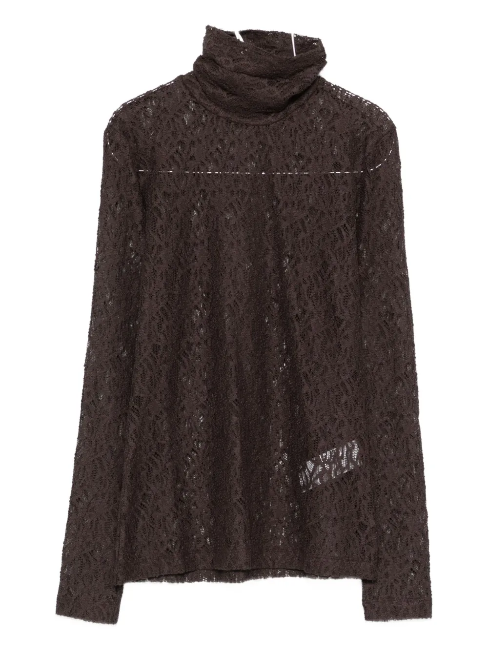 Топ с высоким воротом и кружевной отделкой I BLUES, коричневый
Топ с высоким воротом и кружевной отделкой I BLUES, коричневый