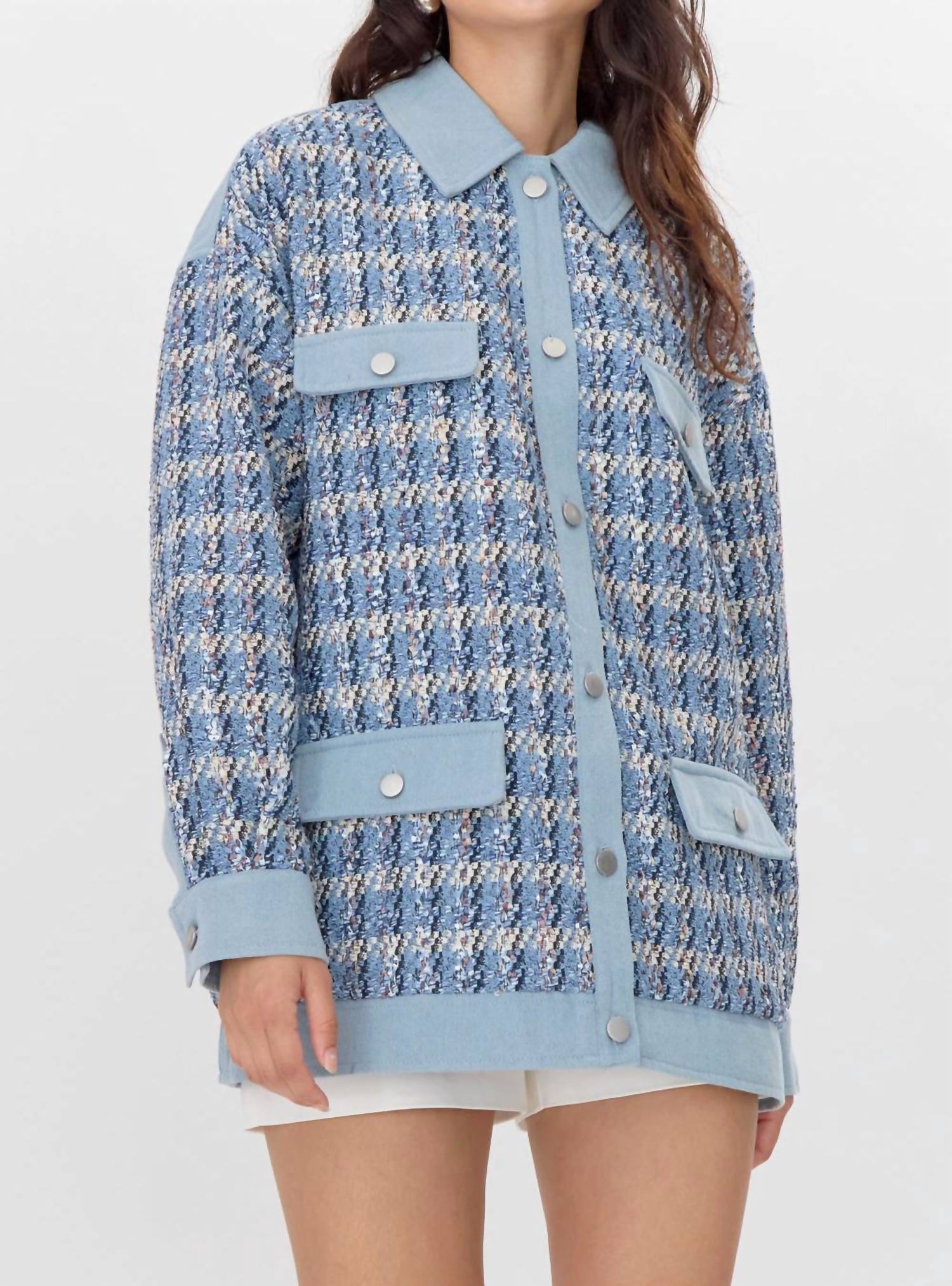 GREYLIN Твидовый жакет Bailey синего цвета
GREYLIN Твидовый жакет Bailey синего цвета