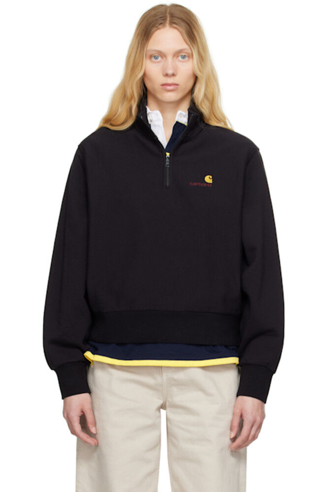 Черная толстовка с высоким воротом и надписью American Script Carhartt Work In Progress
Черная толстовка с высоким воротом и надписью American Script Carhartt Work In Progress