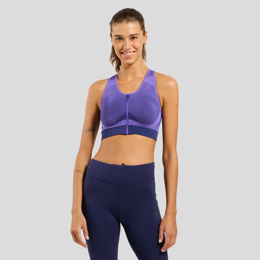 Бесшовный спортивный бюстгальтер на молнии с сильной поддержкой ODLO
Бесшовный спортивный бюстгальтер на молнии с сильной поддержкой ODLO