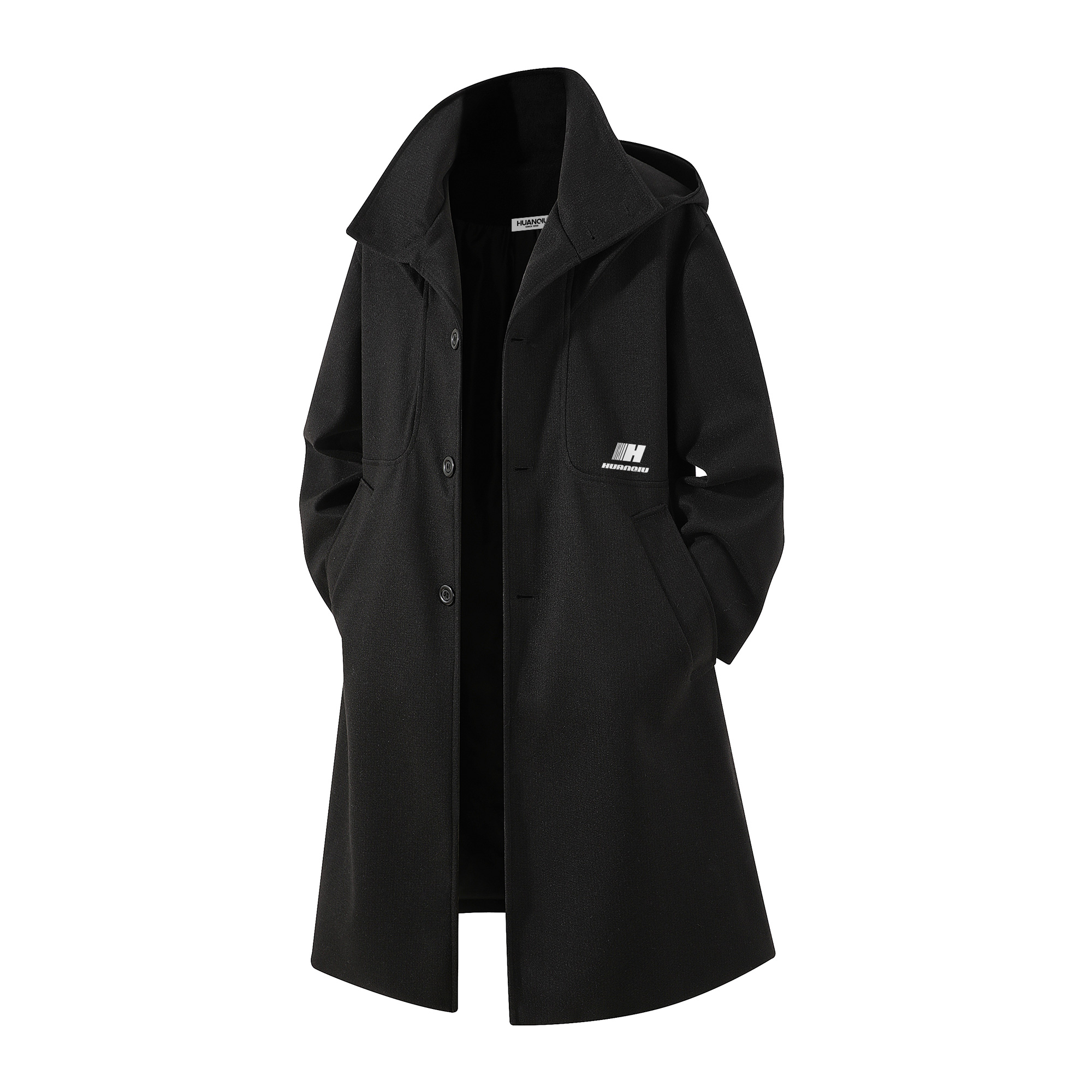 Пальто Unisex Double Collar Moderate HUANQIU, черный
Пальто Unisex Double Collar Moderate HUANQIU, черный