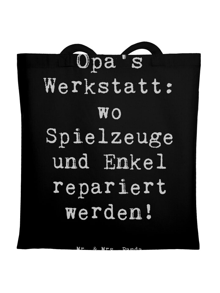 Сумка для переноски Mr & Mrs Panda Großeltern Werkstatt, черный 
Сумка для переноски Mr & Mrs Panda Großeltern Werkstatt, черный