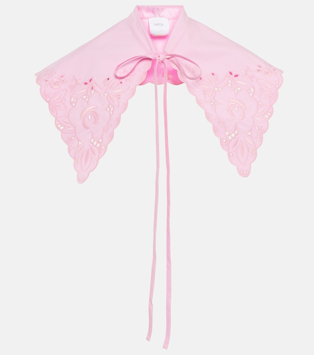 Воротник из хлопкового поплина с вышивкой Patou, розовый
Воротник из хлопкового поплина с вышивкой Patou, розовый