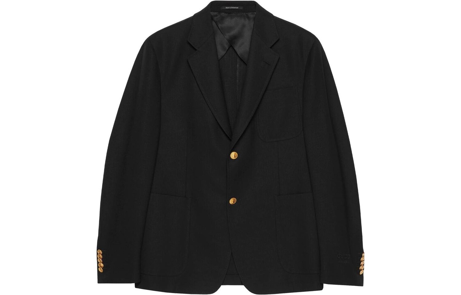 Деловой костюм мужской черный Gucci, черный 
Деловой костюм мужской черный Gucci, черный