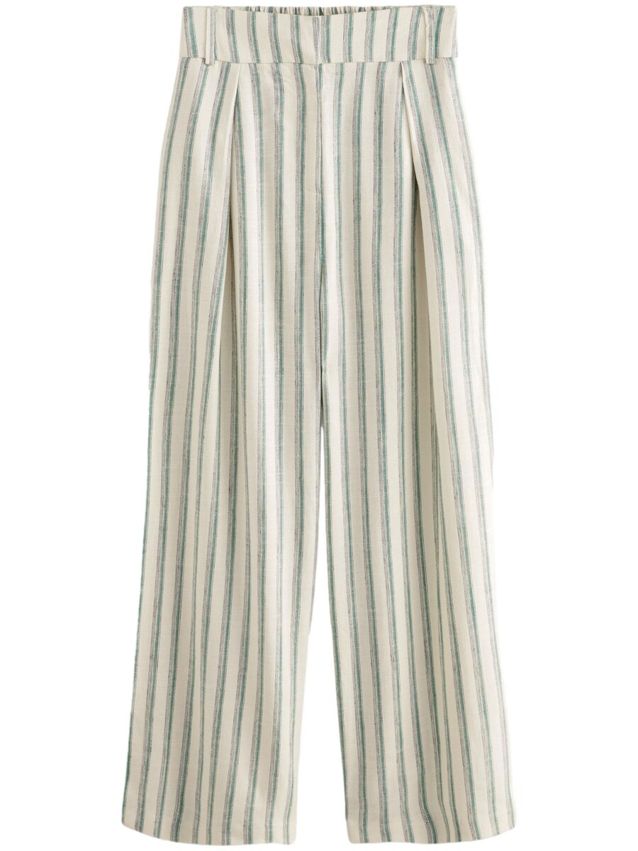 Широкие брюки со складками спереди Next, зеленый
Широкие брюки со складками спереди Next, зеленый