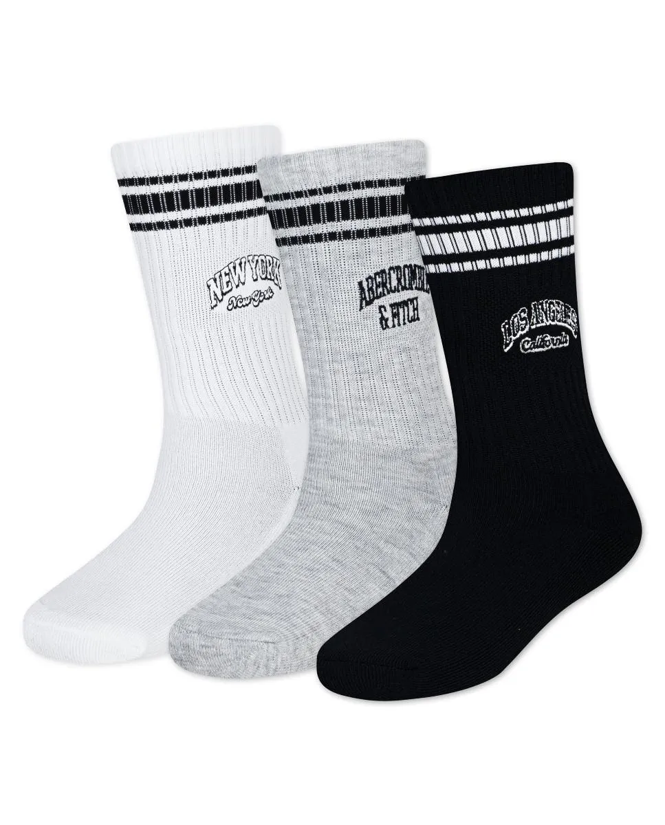 Набор из 3 пар носков средней длины & Fitch Varsity для мальчика Abercrombie, белый
Набор из 3 пар носков средней длины & Fitch Varsity для мальчика Abercrombie, белый
