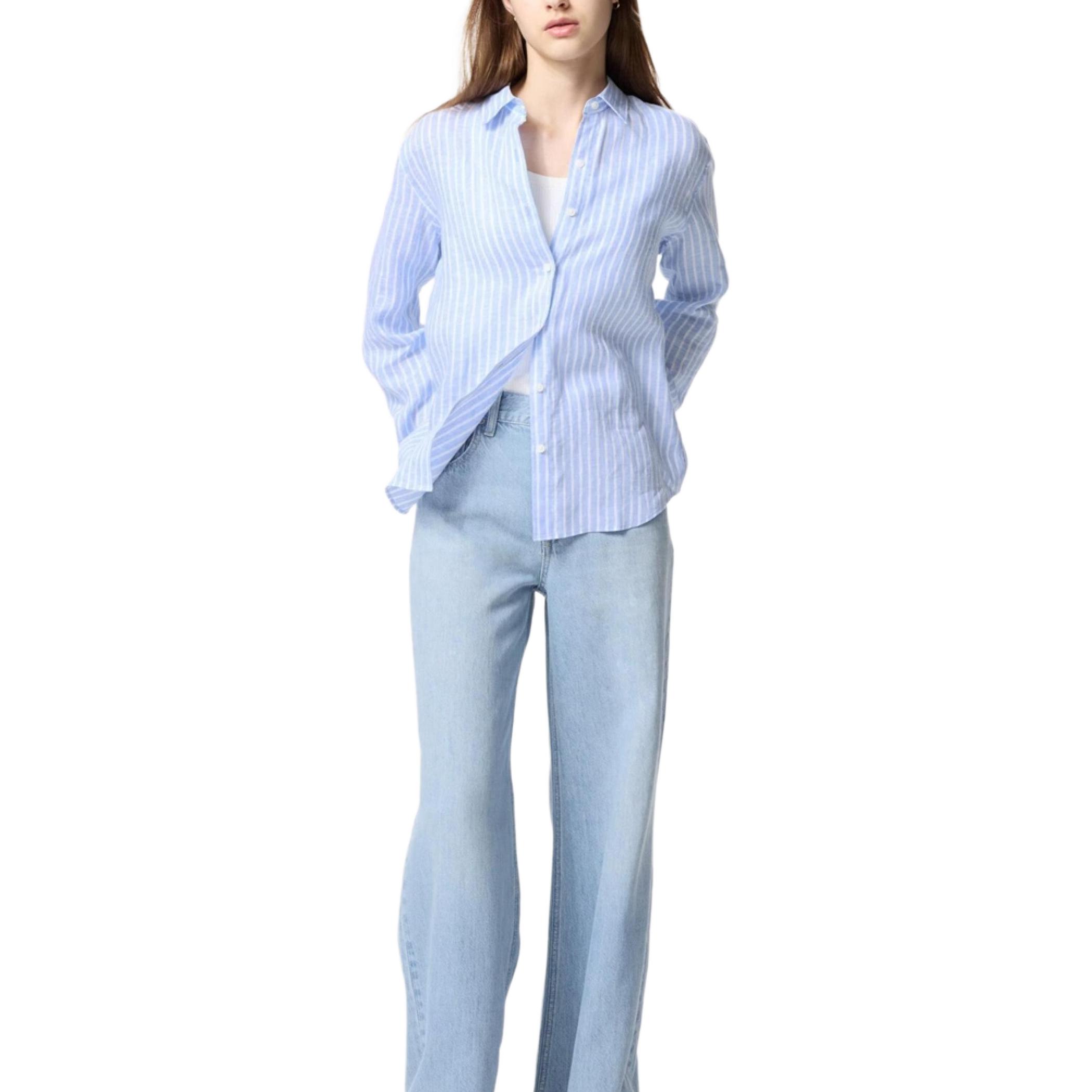 UNIQLO Женская рубашка Aqua Blue
UNIQLO Женская рубашка Aqua Blue