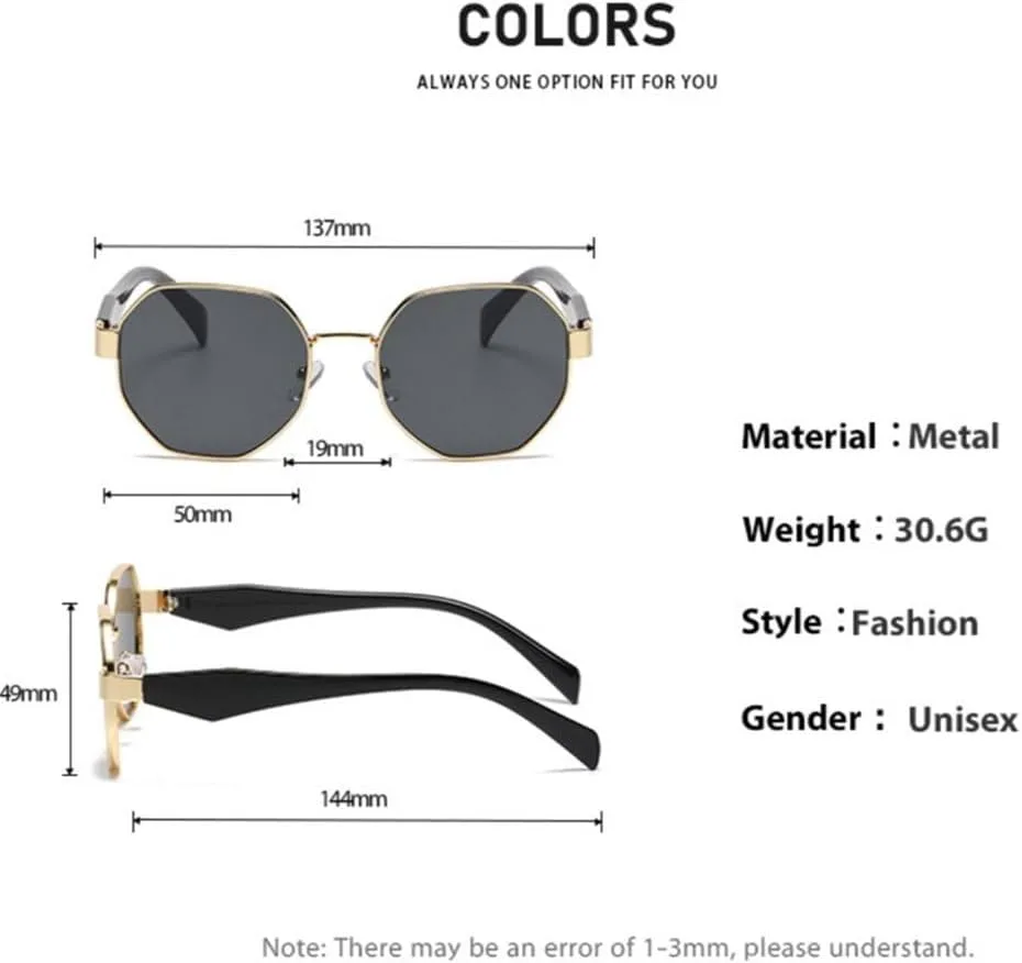 Женские винтажные солнцезащитные очки в многоугольной металлической оправе с градиентными линзами, мужские солнцезащитные очки для активного отдыха LOVQZAOF, Grey
Женские винтажные солнцезащитные очки в многоугольной металлической оправе с градиентными линзами, мужские солнцезащитные очки для активного отдыха LOVQZAOF, Grey