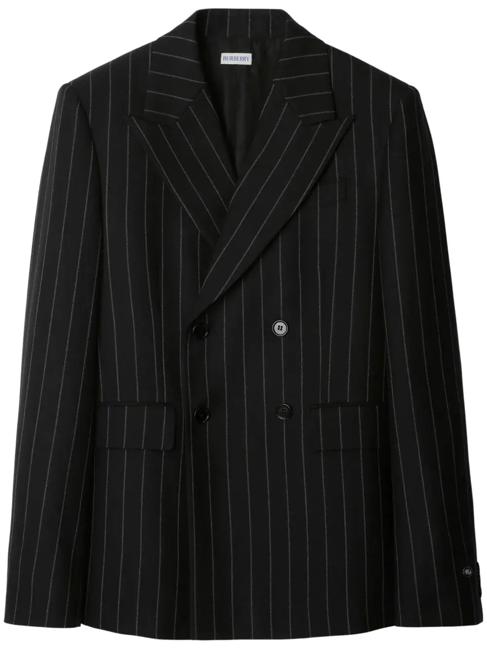 Шерстяной пиджак в тонкую полоску BURBERRY, черный
Шерстяной пиджак в тонкую полоску BURBERRY, черный