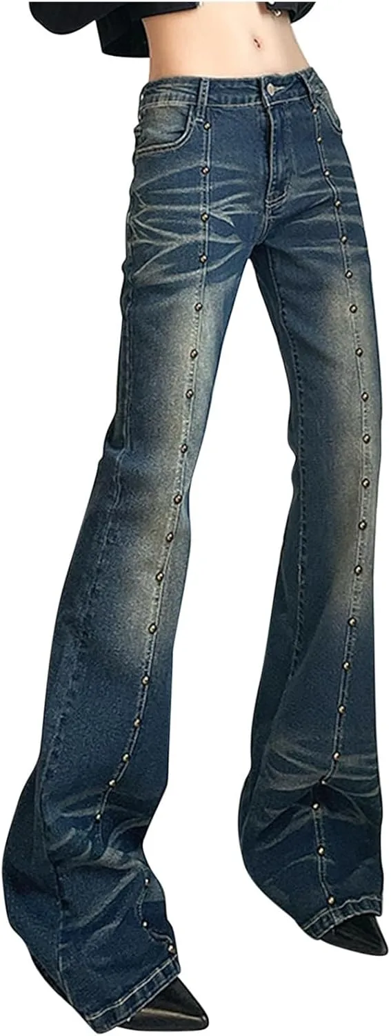 Винтажные джинсы женские с заклепками Uillui
Винтажные джинсы женские с заклепками Uillui