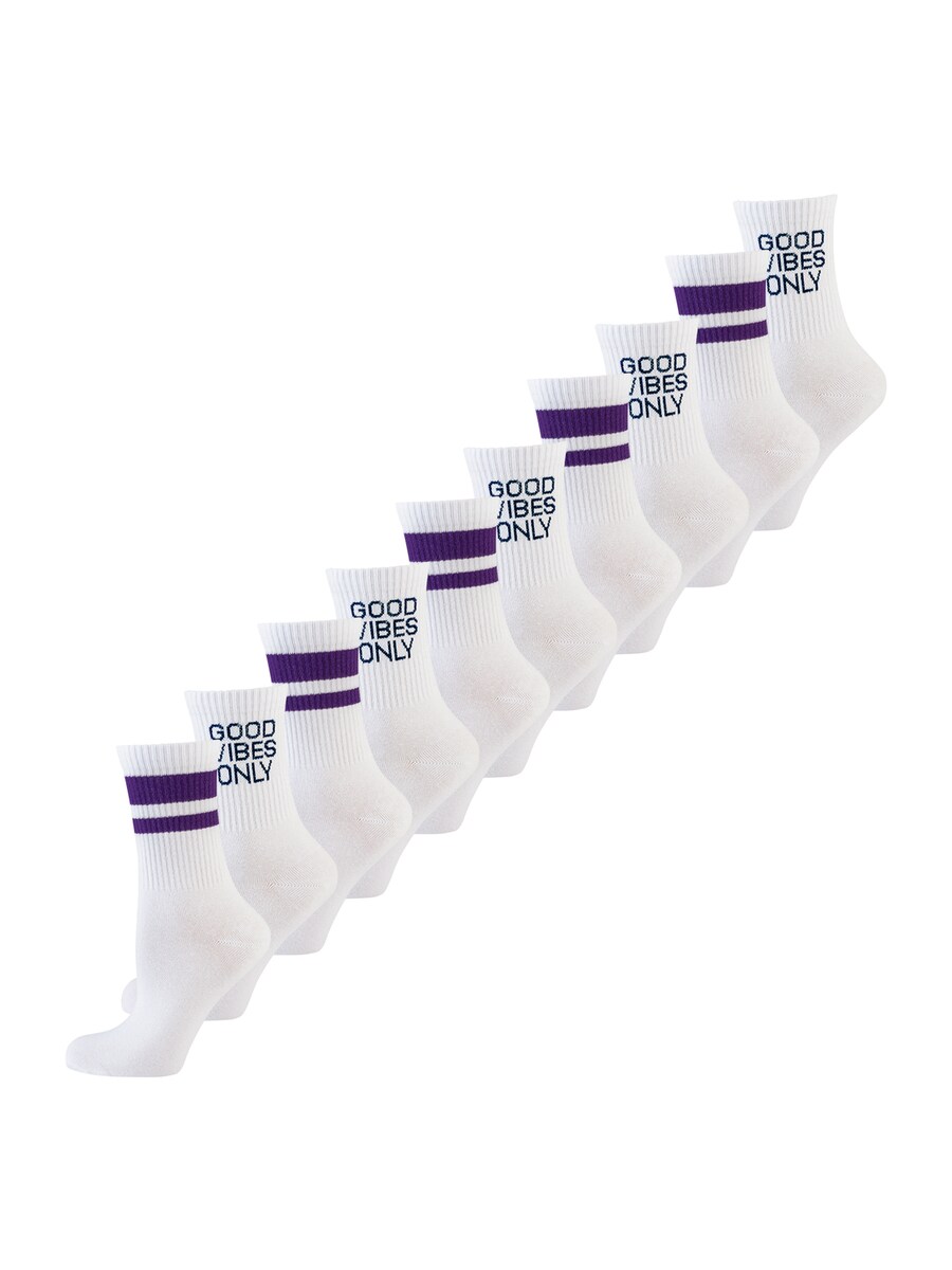 Носки Nur Die Statement Socken mit Stickerei, фиолетовый/белый
Носки Nur Die Statement Socken mit Stickerei, фиолетовый/белый