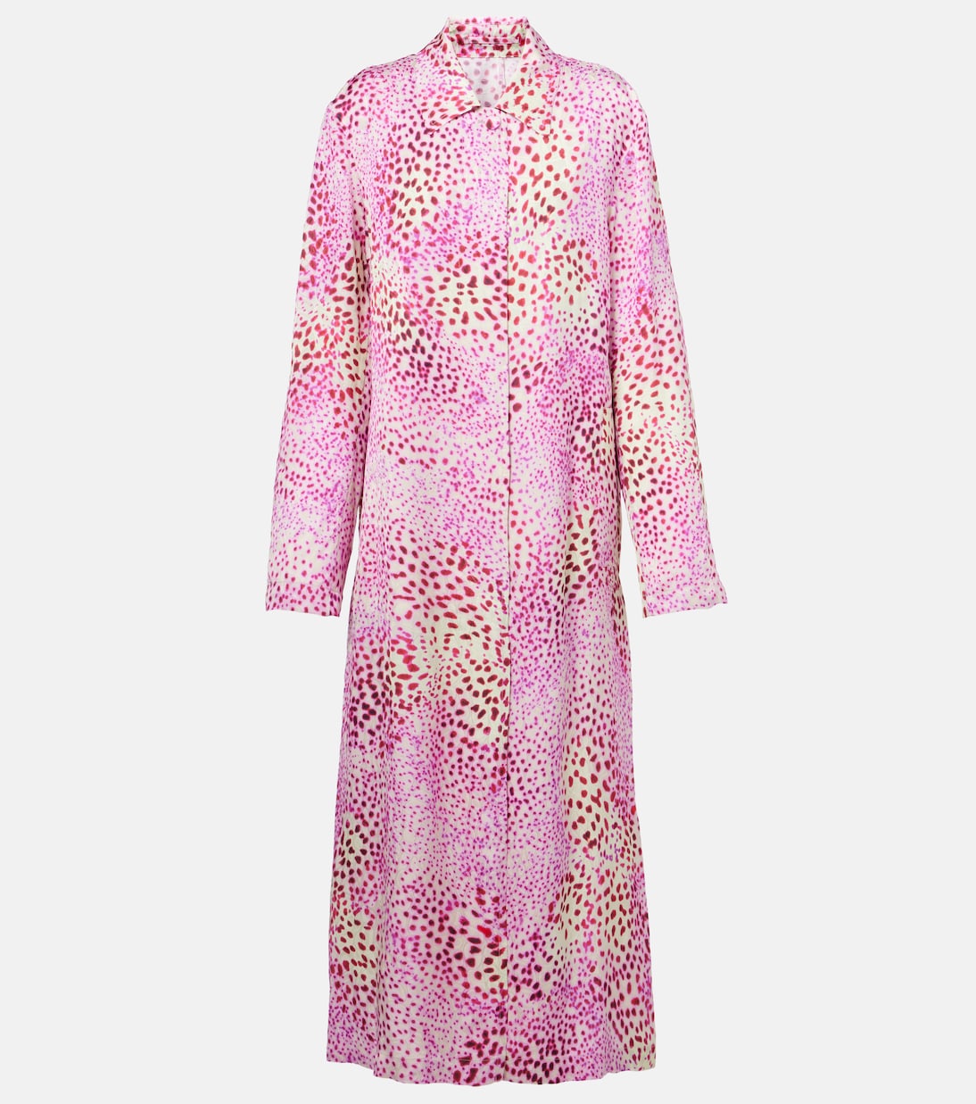 Пальто из жаккарда с принтом Dries Van Noten, фуксия 
Пальто из жаккарда с принтом Dries Van Noten, фуксия