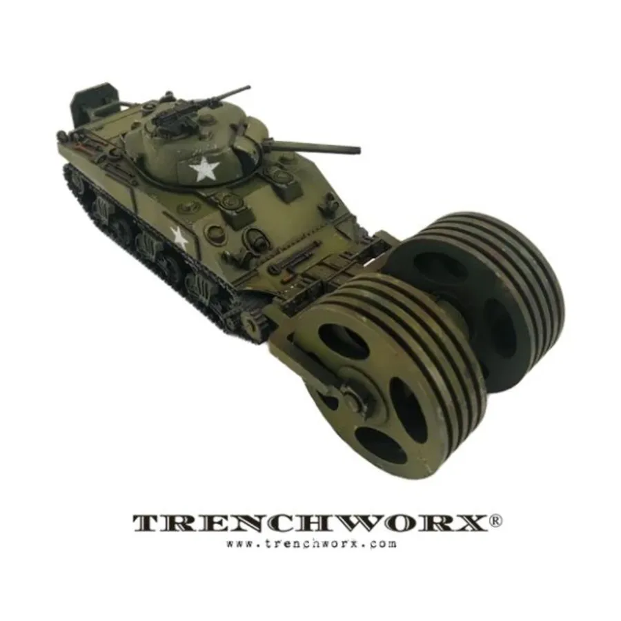 M4 Шерман Минный каток, WWII - United States (28mm) (Trenchworx) 
M4 Шерман Минный каток, WWII - United States (28mm) (Trenchworx)