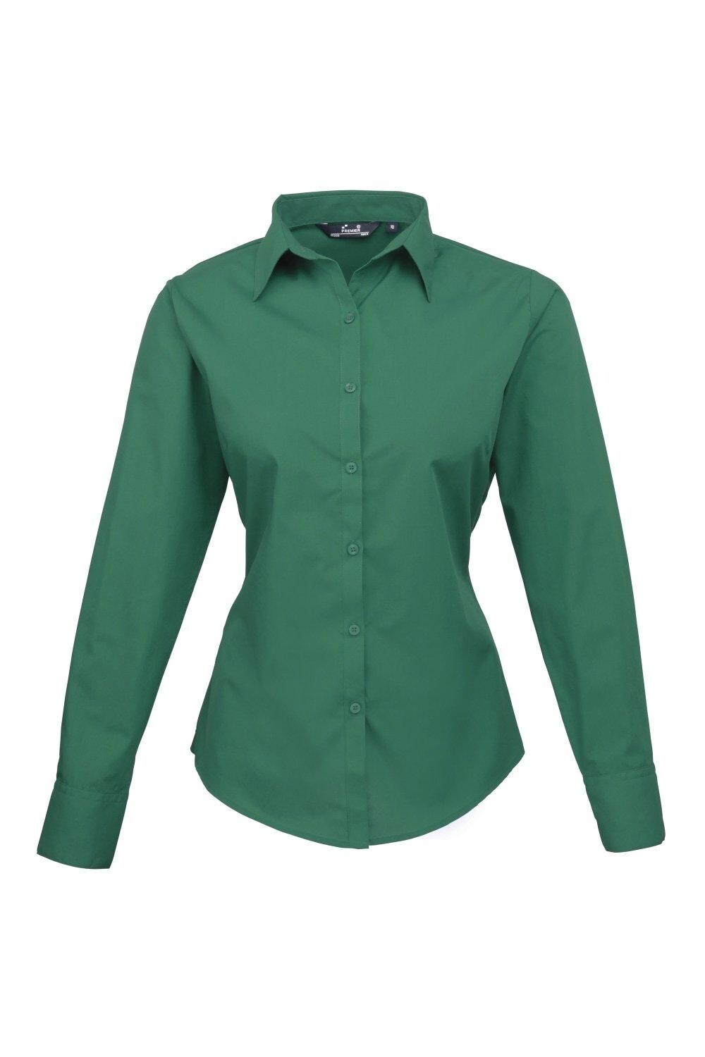 Поплиновая блузка с длинным рукавом. Простая рабочая рубашка. Premier, зеленый
Поплиновая блузка с длинным рукавом. Простая рабочая рубашка. Premier, зеленый