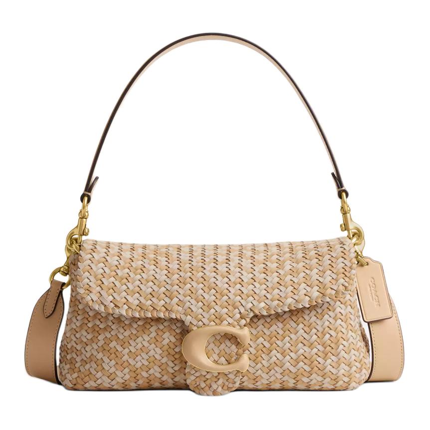 Мягкая плетеная кожаная сумка через плечо на молнии, женская, цвет слоновая кость COACH
Мягкая плетеная кожаная сумка через плечо на молнии, женская, цвет слоновая кость COACH