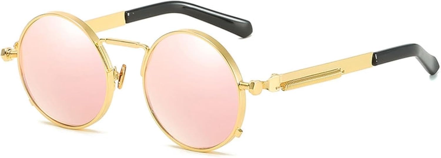 Солнцезащитные очки с защитой UV400 | Круглые линзы в стиле стимпанк, конфетные цвета | Для женщин и мужчин, для занятий спортом на открытом воздухе и вождения DSVIGF, Gold Pink
Солнцезащитные очки с защитой UV400 | Круглые линзы в стиле стимпанк, конфетные цвета | Для женщин и мужчин, для занятий спортом на открытом воздухе и вождения DSVIGF, Gold Pink