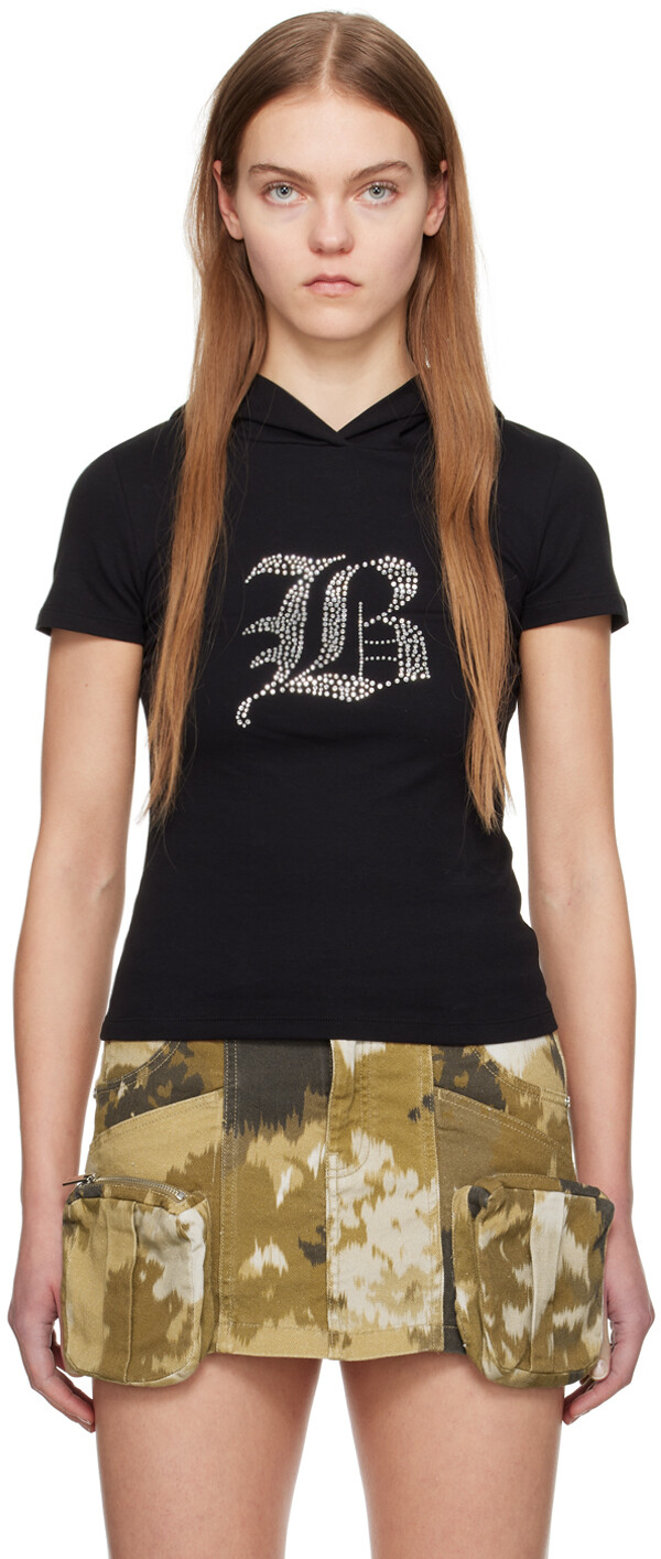 Черная футболка с капюшоном Blumarine
Черная футболка с капюшоном Blumarine