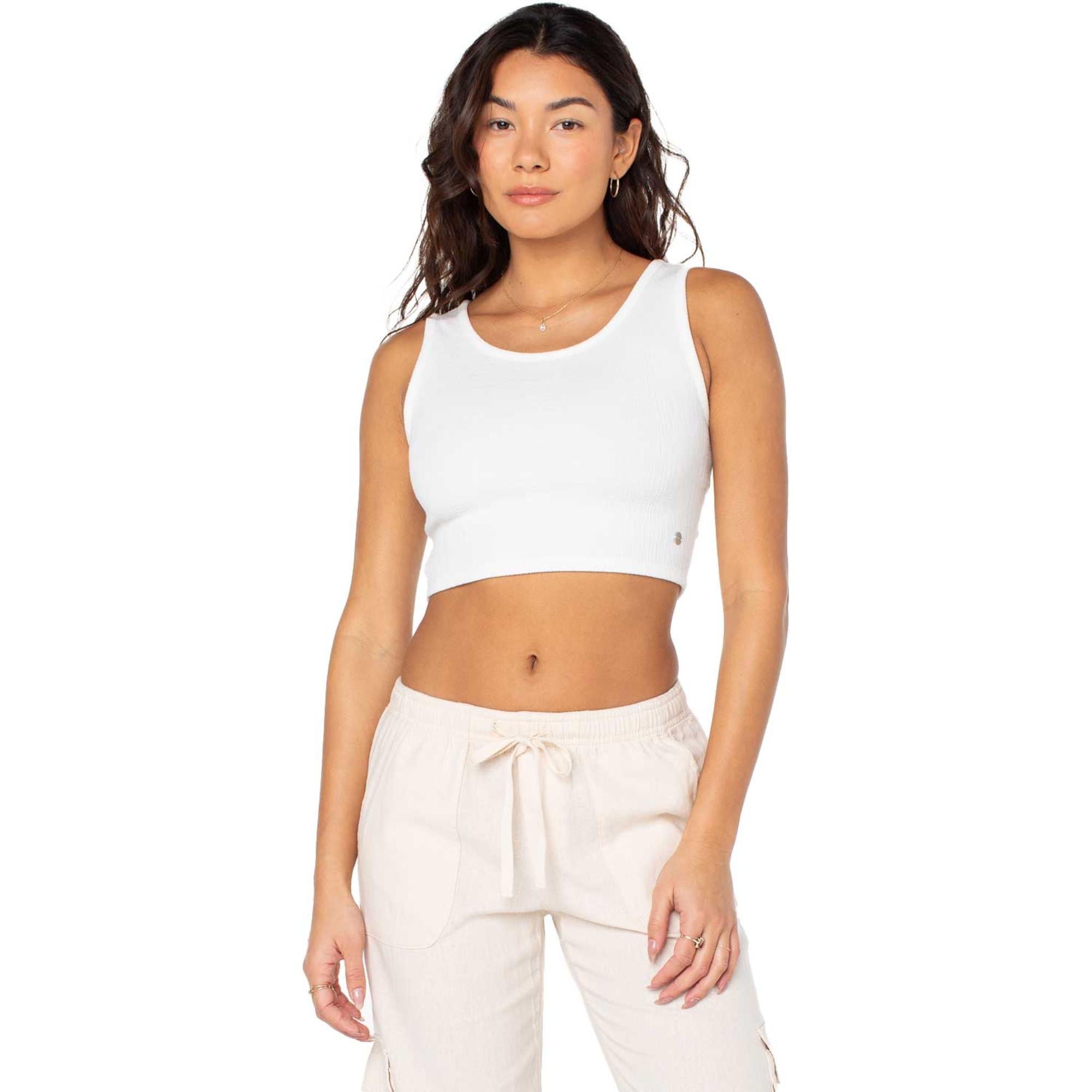 Женская укороченная майка без рукавов Good Keepsake ROXY, Snow White
Женская укороченная майка без рукавов Good Keepsake ROXY, Snow White