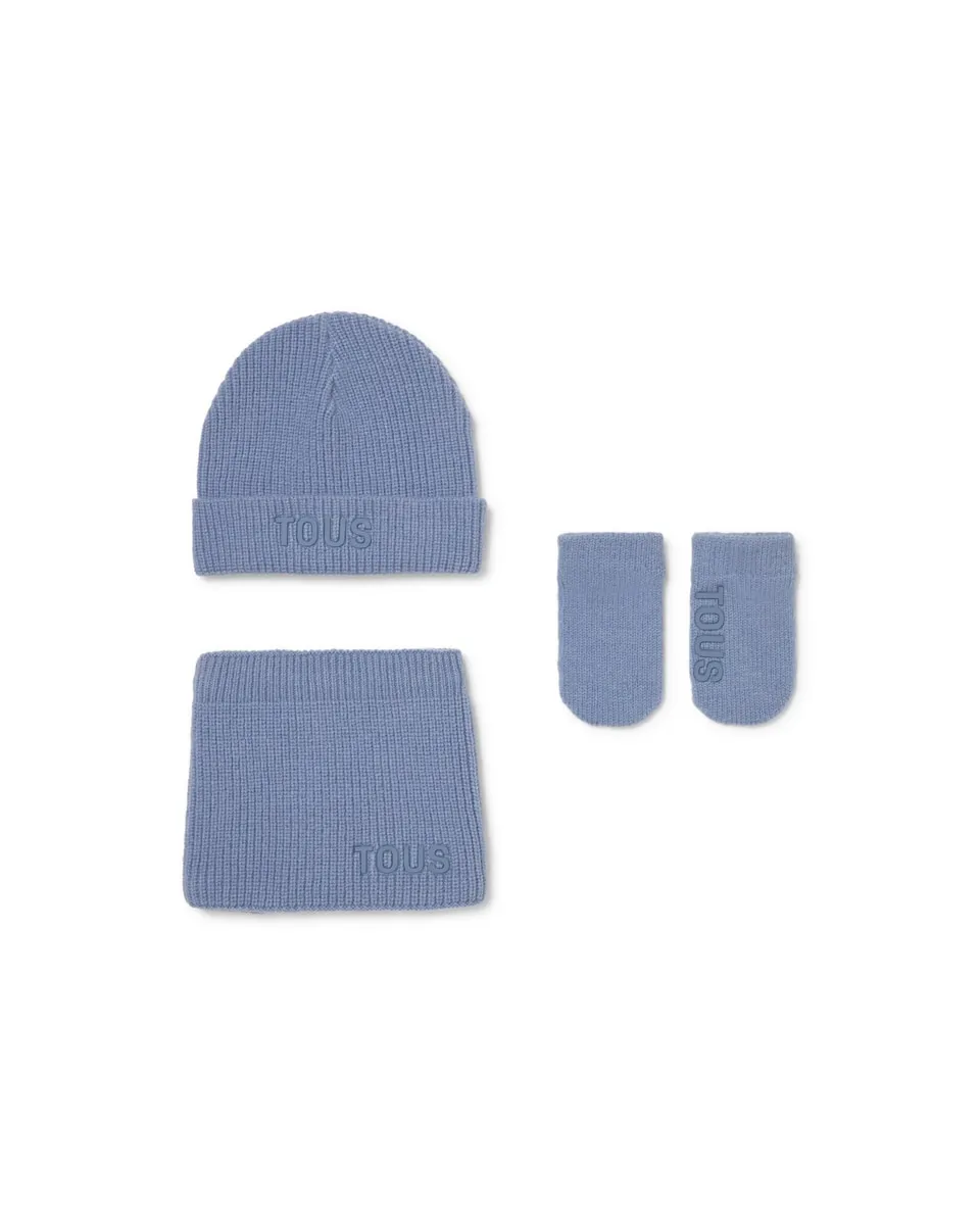 Набор для младенца из мягкого хлопка с шапочкой, перчатками и воротником Tous, синий
Набор для младенца из мягкого хлопка с шапочкой, перчатками и воротником Tous, синий