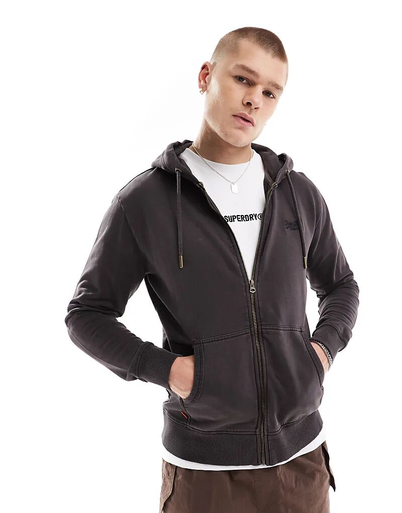Толстовка с капюшоном на молнии с логотипом Essential коричневого цвета Superdry
Толстовка с капюшоном на молнии с логотипом Essential коричневого цвета Superdry