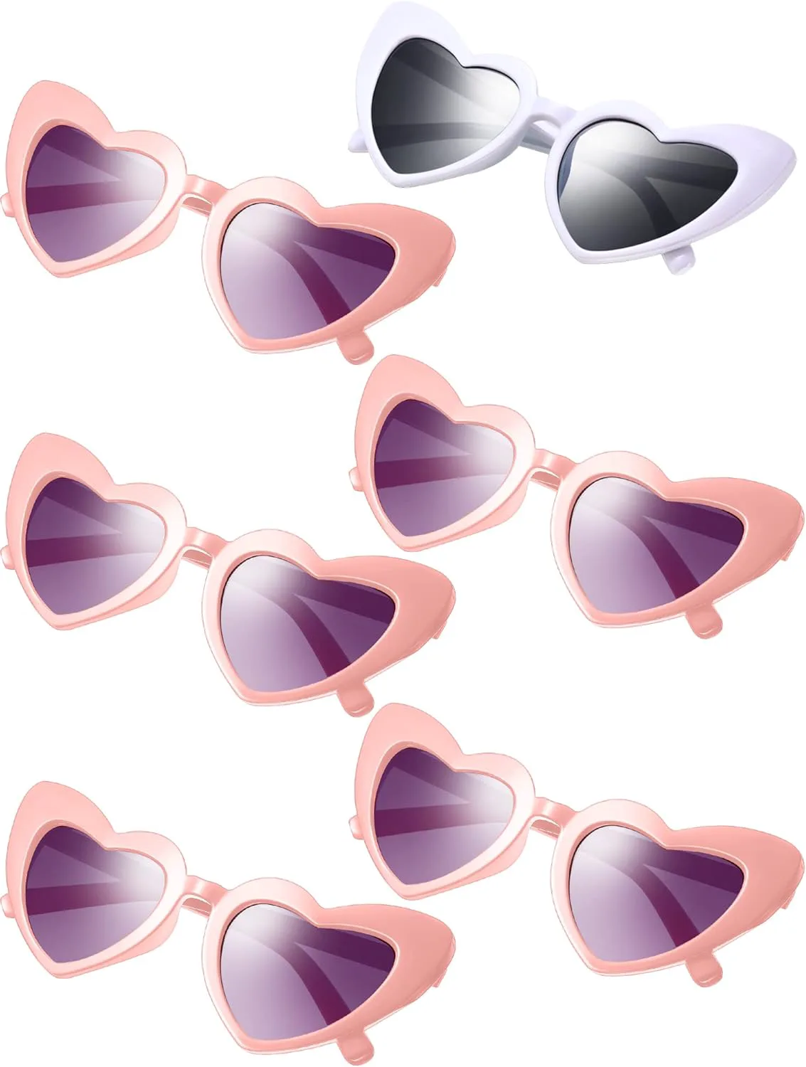 Солнцезащитные очки Frienda в форме сердца, 6 пар, «кошачий глаз», для женщин, в качестве подарка подружке невесты на свадьбу или девичник, White, Gradient Gray, Pink
Солнцезащитные очки Frienda в форме сердца, 6 пар, «кошачий глаз», для женщин, в качестве подарка подружке невесты на свадьбу или девичник, White, Gradient Gray, Pink