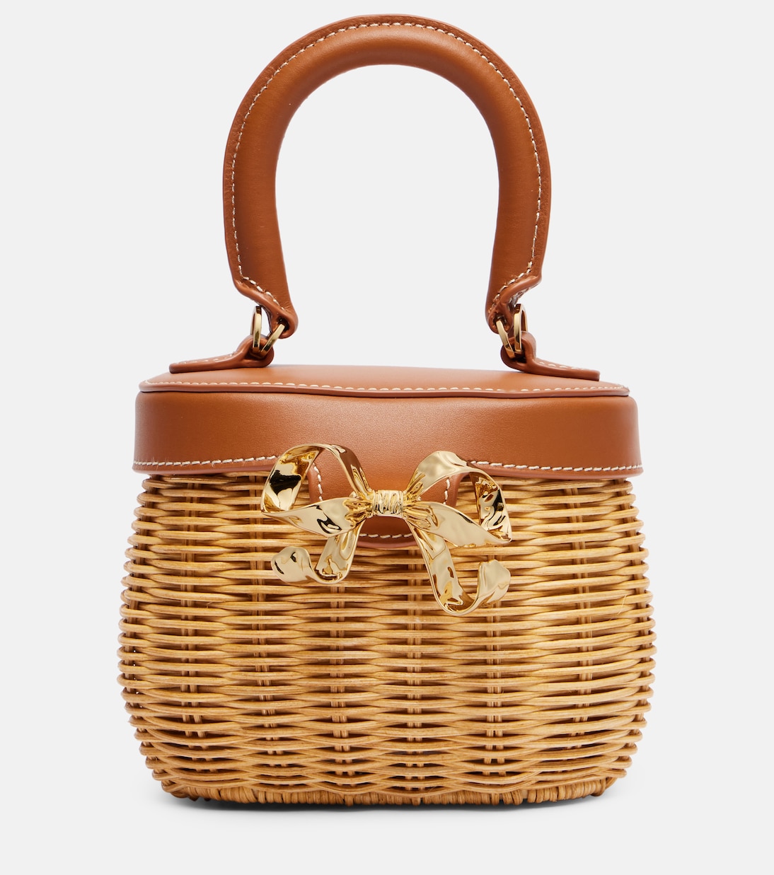 Сумка-корзина из ротанга с кожаной отделкой Bow Self-Portrait, коричневый
Сумка-корзина из ротанга с кожаной отделкой Bow Self-Portrait, коричневый