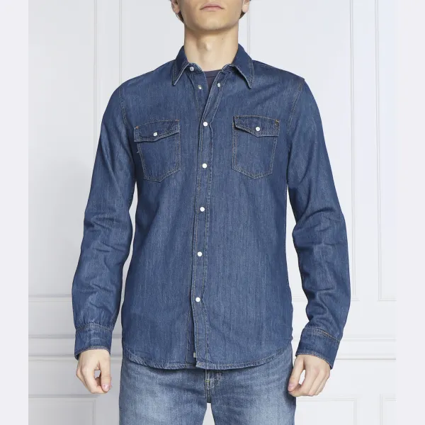 Рубашка-Хаммонд стандартного кроя джинсовая ткань Pepe Jeans London, синий
Рубашка-Хаммонд стандартного кроя джинсовая ткань Pepe Jeans London, синий