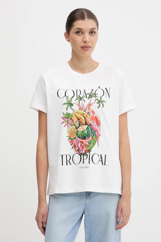 Хлопковая футболка Farm Rio, белый
Хлопковая футболка Farm Rio, белый