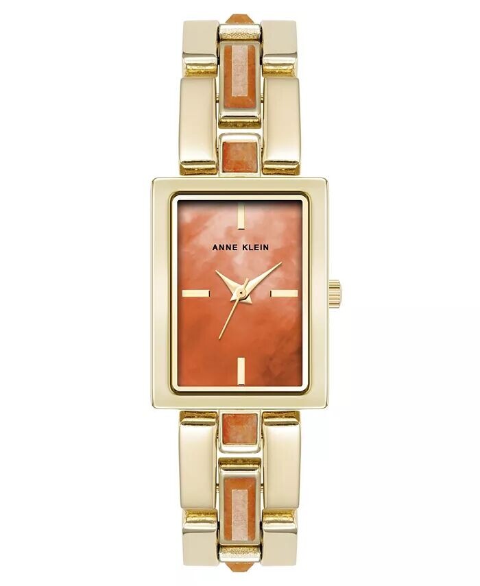 Женские кварцевые часы-браслет из металлического сплава с красным авантюрином и драгоценными камнями золотистого цвета, 21 мм Anne Klein, мультиколор
Женские кварцевые часы-браслет из металлического сплава с красным авантюрином и драгоценными камнями золотистого цвета, 21 мм Anne Klein, мультиколор