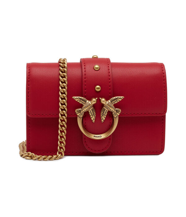 Сумка через плечо Pinko, Love One кожаная на цепочке, красный
Сумка через плечо Pinko, Love One кожаная на цепочке, красный
