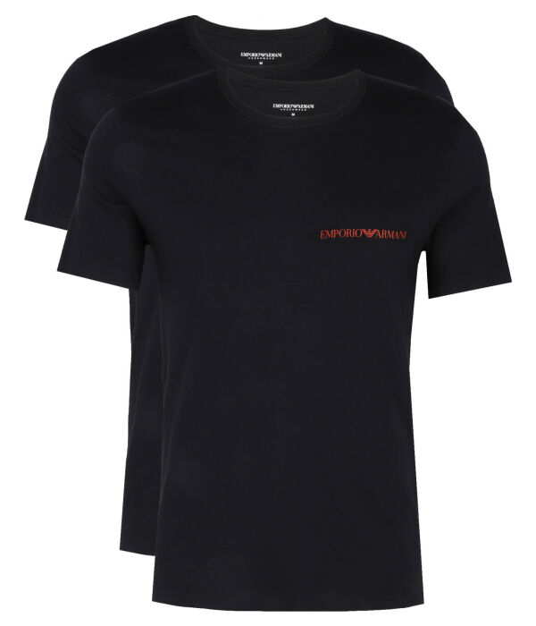 Футболки 2 шт. Slim fit Emporio Armani, черный 
Футболки 2 шт. Slim fit Emporio Armani, черный