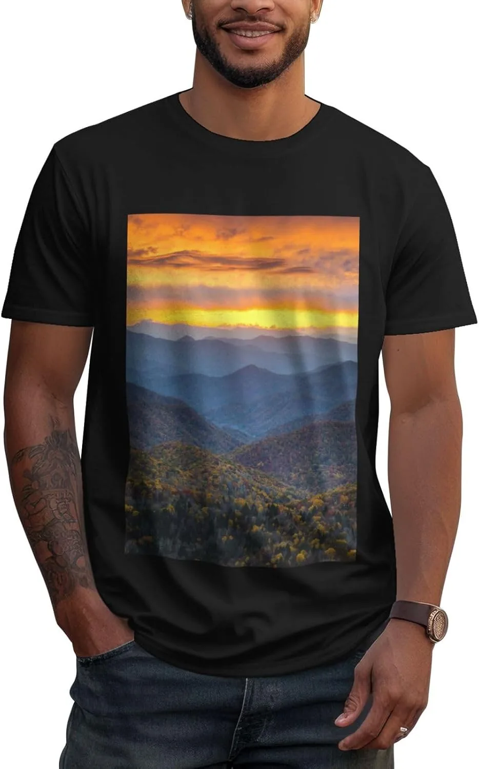 Мужская хлопковая футболка с круглым вырезом Blue Ridge Parkway Mountains, повседневная, устойчивая к усадке ZERAOKE
Мужская хлопковая футболка с круглым вырезом Blue Ridge Parkway Mountains, повседневная, устойчивая к усадке ZERAOKE