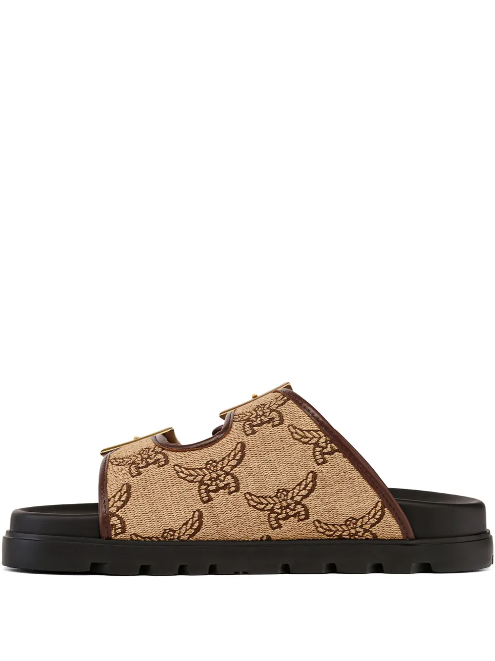 Жаккардовые сандалии с пряжками MCM, коричневый
Жаккардовые сандалии с пряжками MCM, коричневый